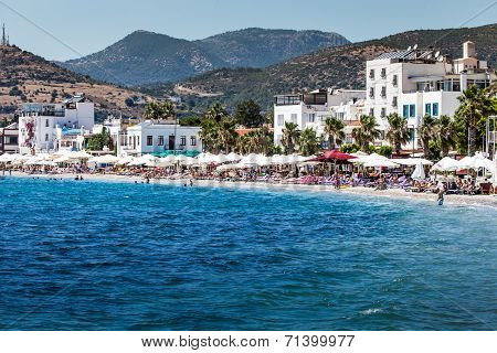 Bodrum, Turkey - June 24, 2014: Aerial View To The City. Bodrum Is Famous For Housing The Mausoleum