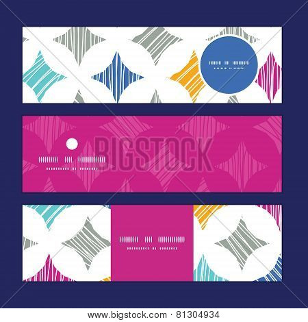 Vector colorful marble textured tiles horizontal banners set pattern background
