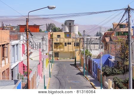 Houses On The Streets Of The Arequipa At Day Time.