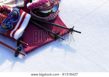 Ski And Snow Background