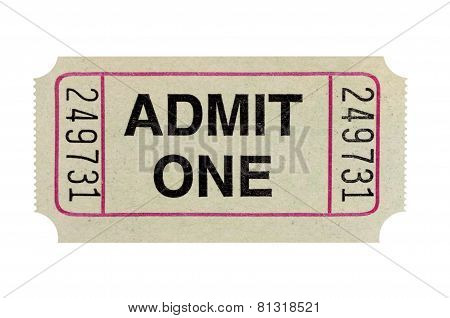 Gray Admission Ticket