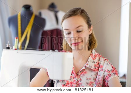 Seamstress at work