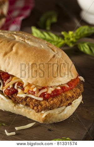 Hearty Homemade Chicken Parmesan Sandwich