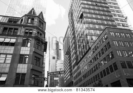 FRANKFURT, HESSE-May 17: River view of Frankfurt am Main.Frankfurt is the largest city in the German state of Hesse and the fifth-largest city in Germany,May 17 ,2014 in Frankfurt, Germany.