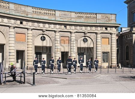 Stockholm. Sweden. Guard at Royal Palace