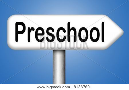 preschool education kindergarten nursery school or playgroup 