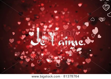 Valentines love hearts against valentines heart design