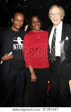 LOS ANGELES - JAN 28: Eric Kabera, Marcia Thomas, Ken Kragen at the 30th Anniversary of 'We Are The World' at The GRAMMY Museum on January 28, 2015 in Los Angeles, California