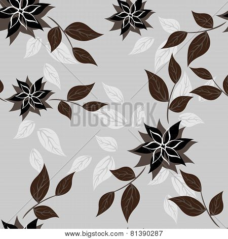 Seamless Floral Pattern Background - Illustration