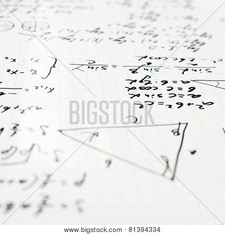 Trigonometry math equations and formulas