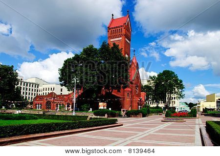 Yaz günü Beyaz Rusya manzara Minsk