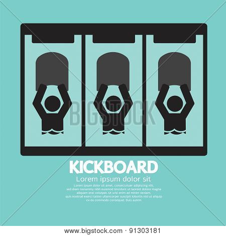 Kick Board Black Symbol.
