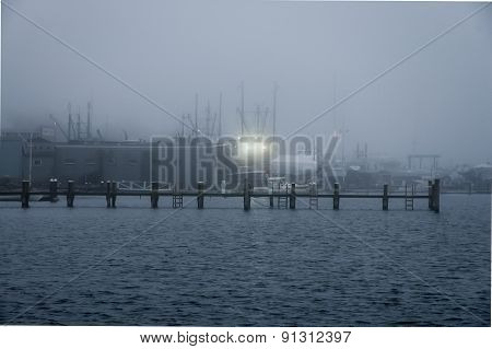 Boatyard In Fog