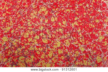 Red Yellow Spotted Ebru