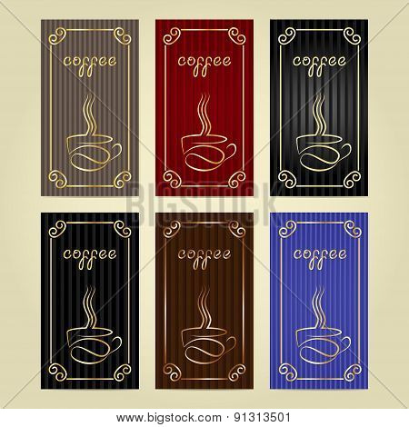 Set Of 6 Coffee Cards.