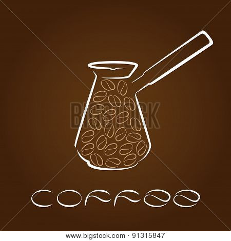Coffee Card Template With Turk For Design