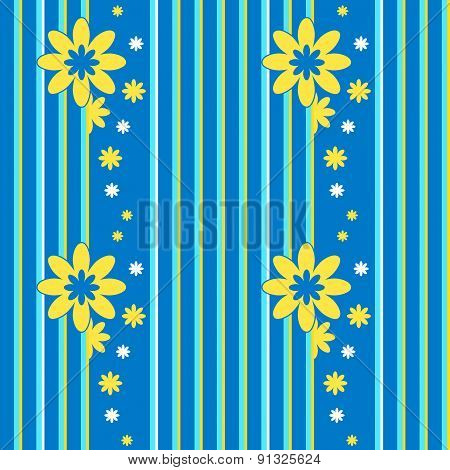 vector seamless pattern with floral elements