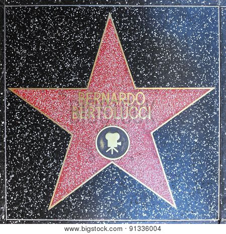 Bernardo Bertoluccis Star On Hollywood Walk Of Fame