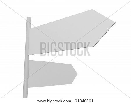 Blank Crossroad Signs