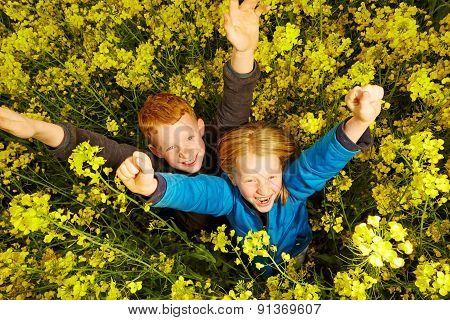 Boy And Girl In Rape Field