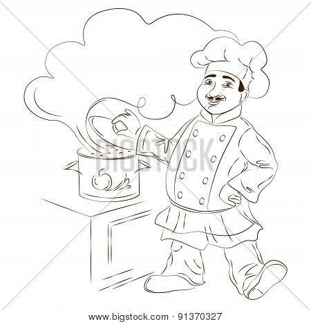 Cheerful Chef Character