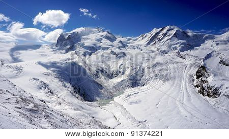 Snow Alps Mountains Scenic And Blue Sky