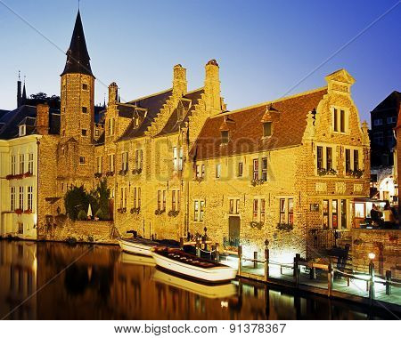 Canalside building, Bruges.