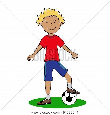 Boy With A Soccer Ball