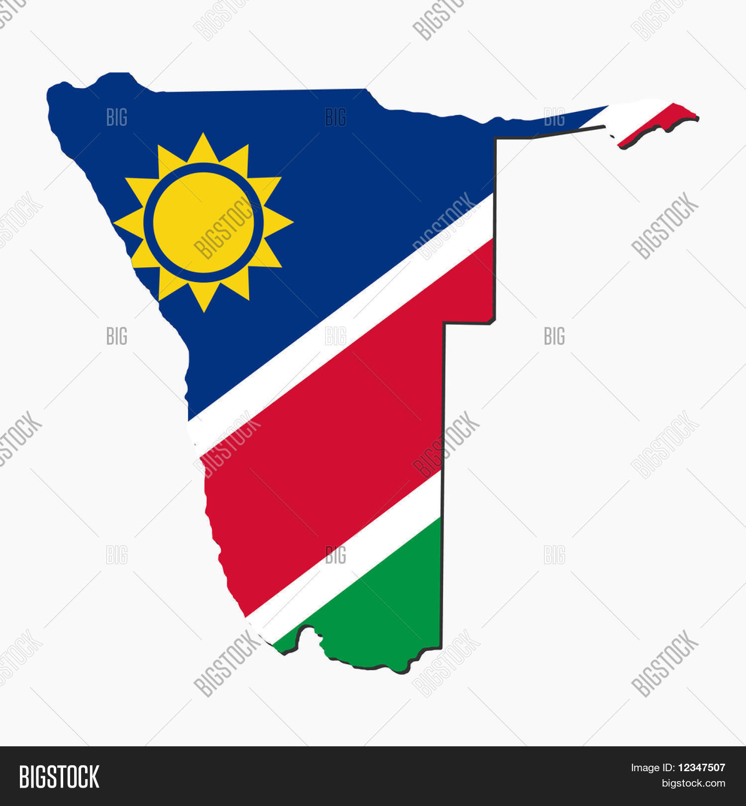 Map Namibia Their Flag Image & Photo (Free Trial) | Bigstock
