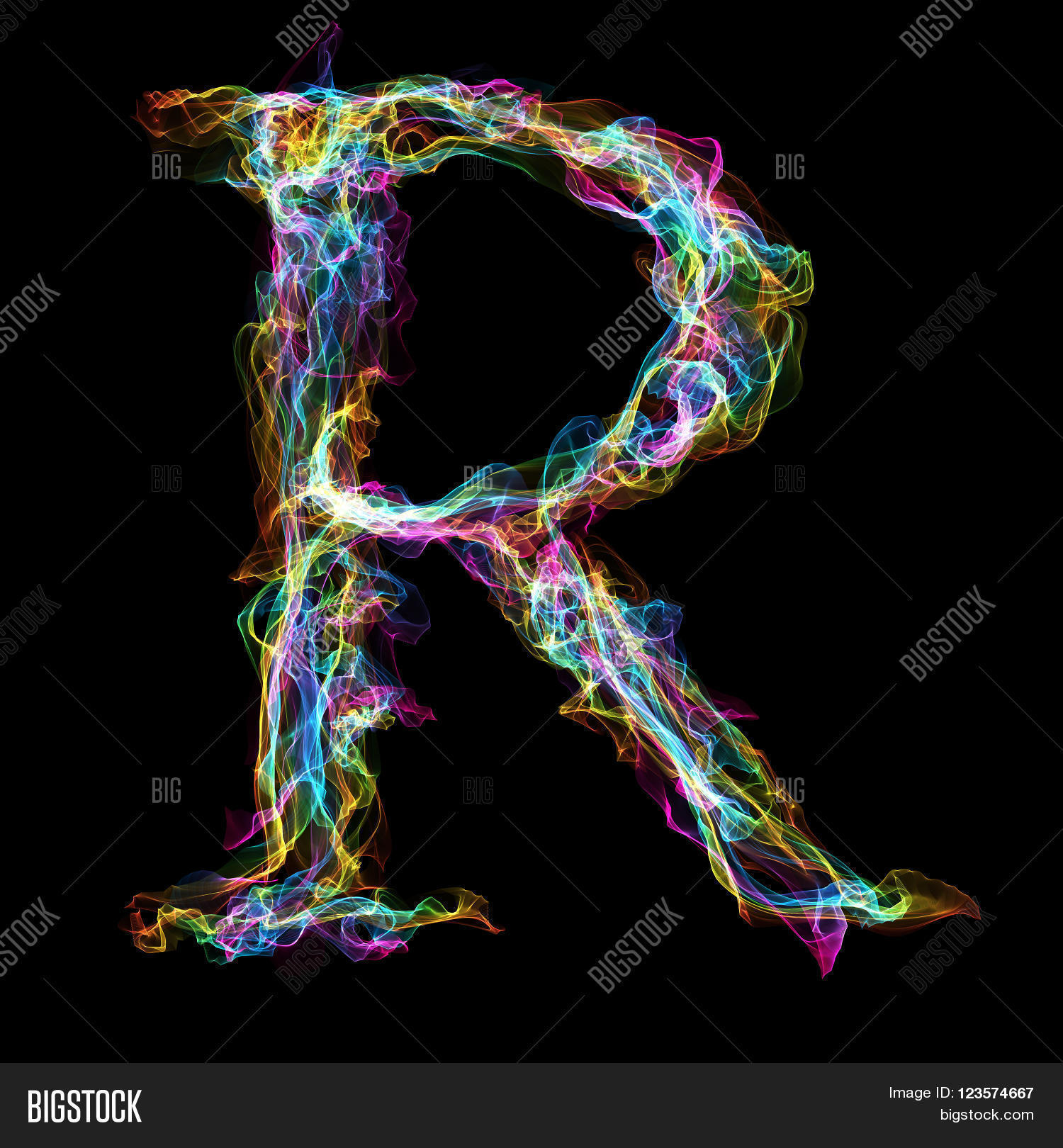 Rainbow Smoke Letter R Image & Photo (Free Trial) | Bigstock