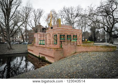 Pump station / house at park Laapersveld in Hilversum