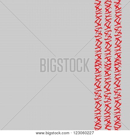Seamless pattern frame for text with red stripes
