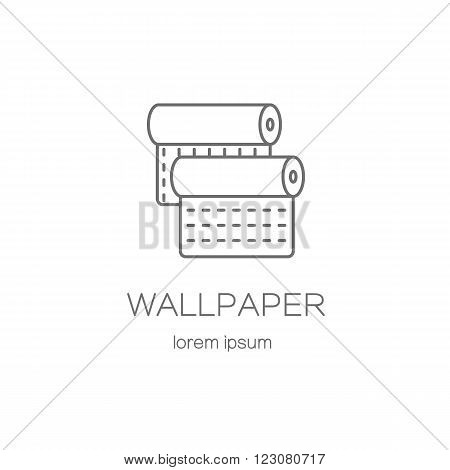 Wallpaper DIY shop logotype design templates. Modern easy to edit logo template. Vector logo design series.