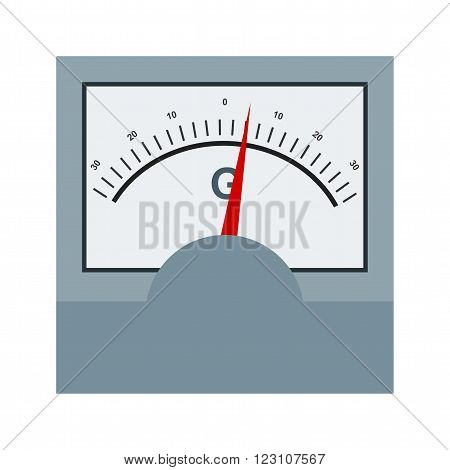 Galvanometer, science, electric icon vector image. Can also be used for electric circuits. Suitable for use on web apps, mobile apps and print media.