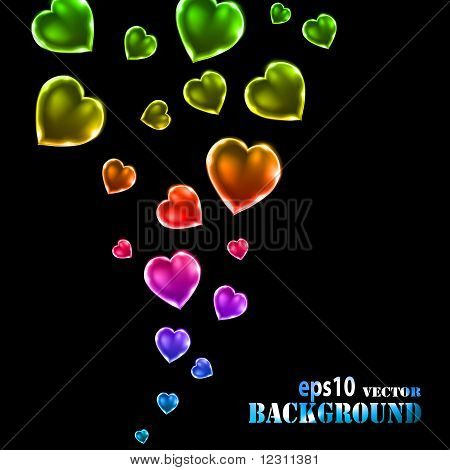 Çok renkli Sevgililer günü arka plan