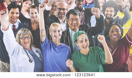 Celebrating Diverse People Various Occupations Concept