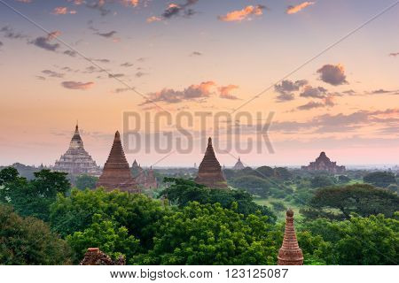 Bagan, Myanmar archeological zone.