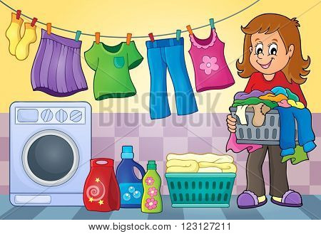 Laundry theme image 4 - eps10 vector illustration.