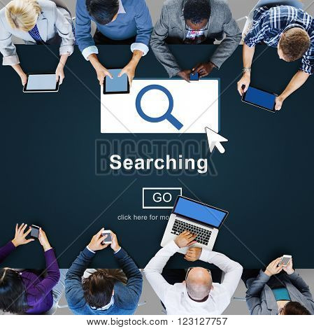 Searching SEO Homepage Navigation Information Concept