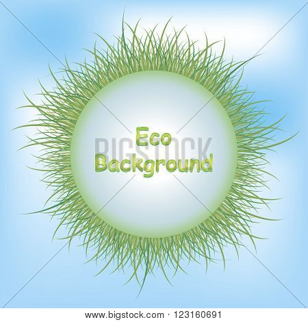 Green Rounnded Eco Background Grass Environment Care