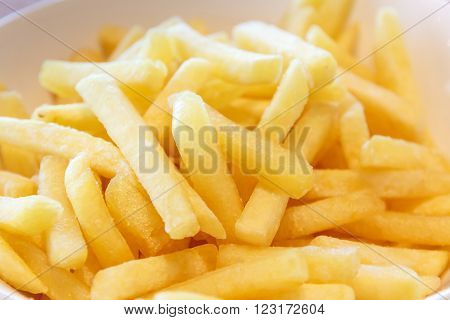 appetizing snack french fries potatoes selective focus