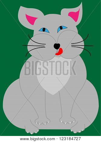 good fat cat who just ate or Big mouse