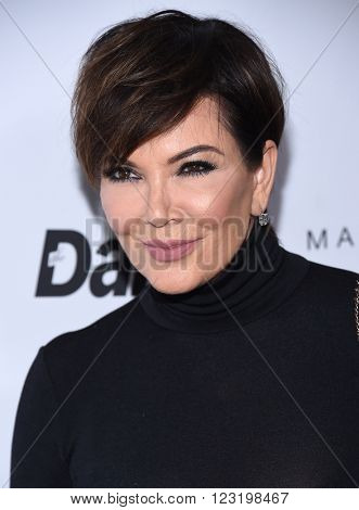 LOS ANGELES - MAR 20:  Kris Jenner arrives to the 2nd Annual Fashion Los Angeles Awards  on March 20, 2016 in Hollywood, CA.                