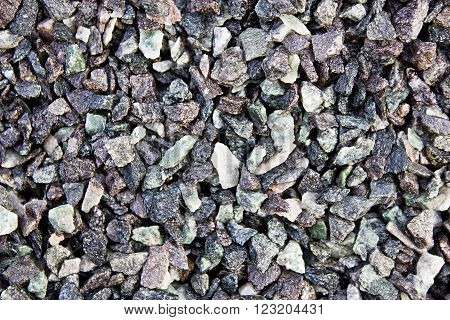 Background of gray rubble. Texture building breakstone.
