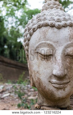 buddha statue in wat umong chiang mai travel thai temple in northern thailand thailand