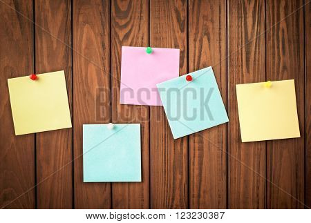 paper for notes on the wooden background