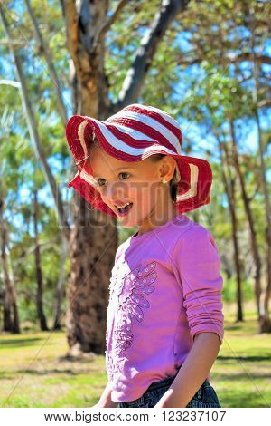 Little girl playing the the park, Child in the park