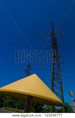 gas pipeline and power line