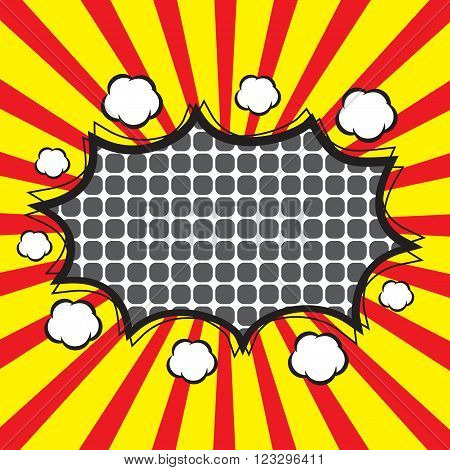 Comic speech bubble, comic background, design for comic background