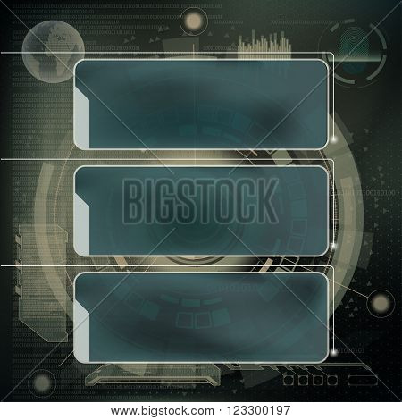 Infographics design. Technology interface. Stock vector illustration.